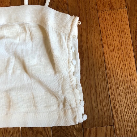 NEW Forever 21 white button tank top - Picture 3 of 4